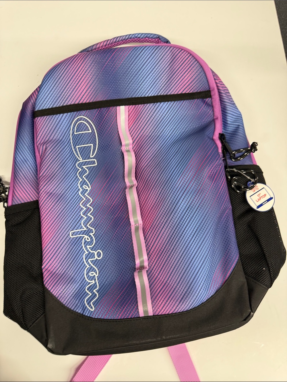 NEW Champion Blue and Pink Ombre Backpack with Laptop Sleeve